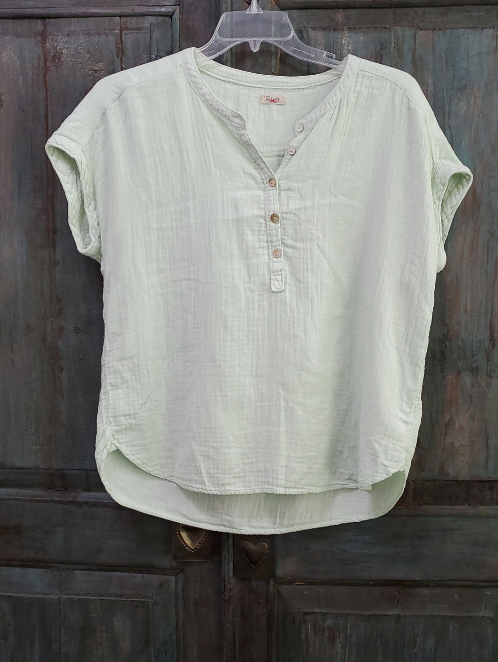 Faherty Dream Organic Cotton Gauze Desmond Top, Size Medium, NWOT - Picture 2 of 12